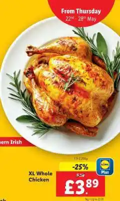 Lidl XL Whole Chicken offer