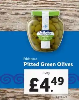Lidl Eridanous Pitted Green Olives offer