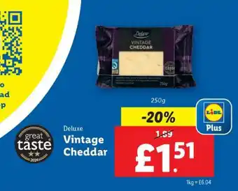 Lidl Deluxe Vintage Cheddar offer