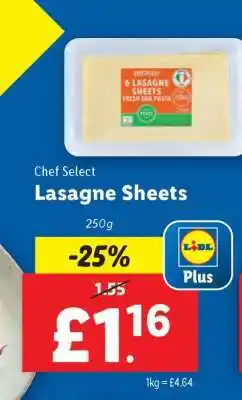 Lidl Chef Select Lasagne Sheets offer
