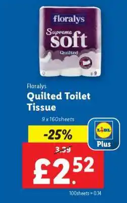 Lidl Floralys Quilted Toilet Tissue offer
