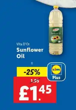Lidl Vita D'Or Sunflower Oil offer