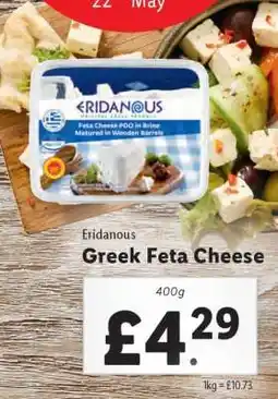 Lidl Eridanous Greek Feta Cheese offer
