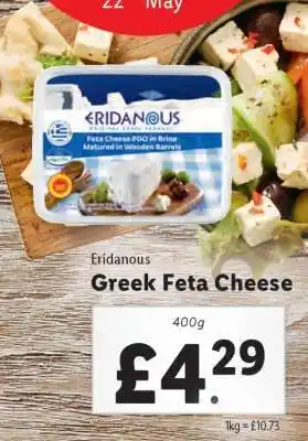 Lidl Eridanous Greek Feta Cheese offer