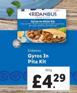 Lidl Eridanous Gyros In Pita Kit offer