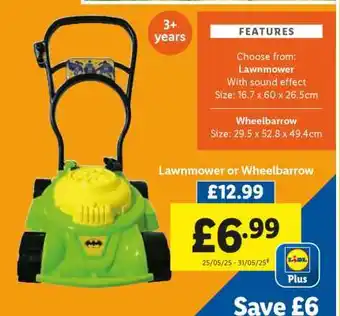Lidl Lawnmower or Wheelbarrow offer