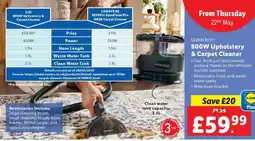 Lidl SILVERCREST 800W Upholstery & Carpet Cleaner offer