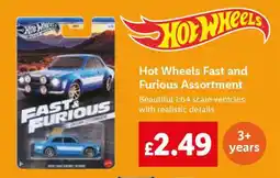 Lidl Hot Wheels Fast and Furious Assortment offer
