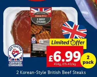 Lidl 2 Korean-Style British Beef Steaks offer