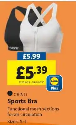 Lidl CRIVIT Sports Bra offer