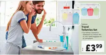 Lidl Topmove Travel Toiletries Set offer