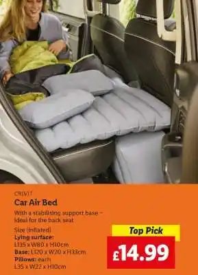 Lidl Car Air Bed offer