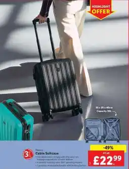 Lidl Cabin Suitcase offer