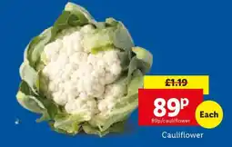 Lidl Cauliflower offer