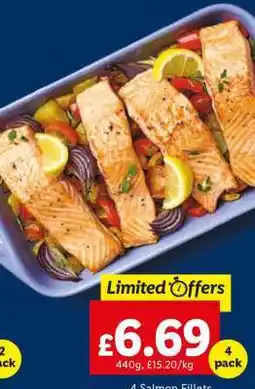 Lidl 4 Salmon Fillets offer