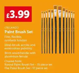 Lidl CRELANDO Paint Brush Set offer