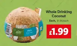 Lidl Whole Drinking Coconut offer