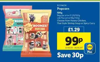 Lidl BOOMZA! Popcorn offer