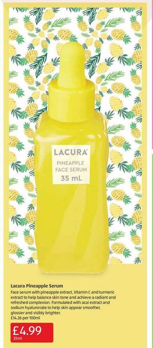 Aldi Lacura Pineapple Serum offer