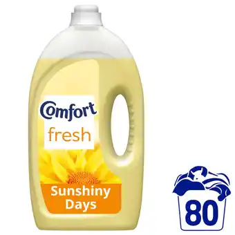 Asda Comfort Fresh Fabric Conditioner Sunshiny Days 80 washes (2.4 L) offer