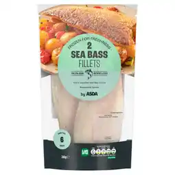 Asda ASDA 2 Sea Bass Fillets Skin-on Boneless 240g offer