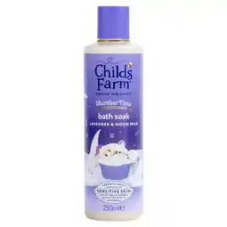 Asda Childs Farm Slumber Time Lavender & Moon Milk Bath Soak 250ml offer