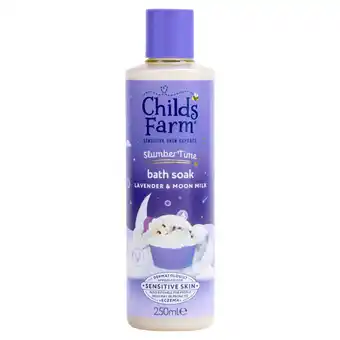 Asda Childs Farm Slumber Time Lavender & Moon Milk Bath Soak 250ml offer