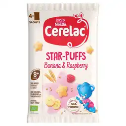 Asda Cerelac Banana & Raspberry Star-Puffs 4 x 7g (28g) offer