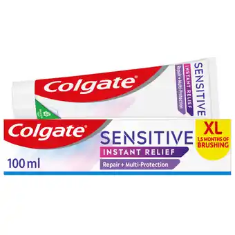 Asda Colgate Sensitive Instant Relief Repair + Multi-Protection Toothpaste 100ml offer
