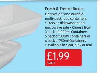 Aldi Fresh & Freeze Boxes offer