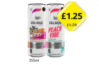 Londis Celsius Sunset Vibe, Peach Vibe offer