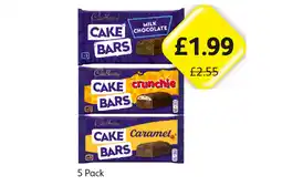 Londis Cadbury Cake Bars Milk Chocolate, Crunchie, Caramel offer