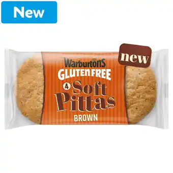 Morrisons Warburtons Gluten Free 4 Soft Brown Pittas offer