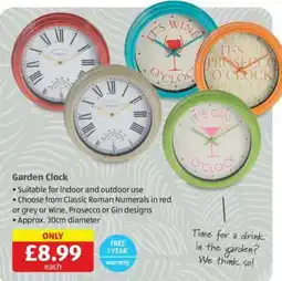 Aldi Garden Clock offer