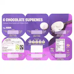 Asda ASDA 6 Chocolate Supremes 6 x 85g (510g) offer