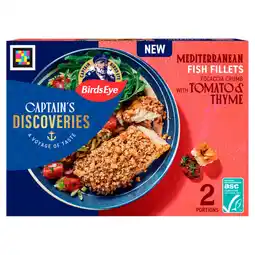 Asda Birds Eye Captain's Discoveries 2 Focaccia Crumb Mediterranean Fish Fillets 220g offer