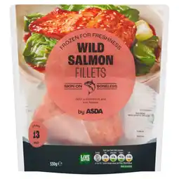 Asda ASDA Skin-On Boneless Wild Salmon Fillets 330g offer