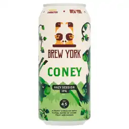 Asda Brew York Coney Hazy Session IPA 440ml offer
