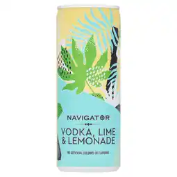 Iceland Navigator Vodka, Lime & Lemonade 250ml offer