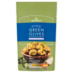 Morrisons Morrisons Pitted Green Olives With Garlic & Thyme (70g) offer