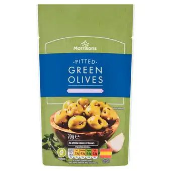 Morrisons Morrisons Pitted Green Olives With Garlic & Thyme (70g) offer