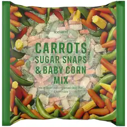 Iceland Iceland Carrots, Sugar Snaps and Baby Corn Mix 1kg offer