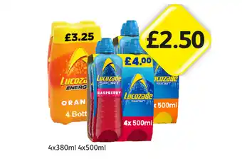 Londis Lucozade Energy Orange, Sport Raspberry, Orange offer