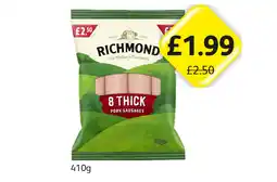 Londis Richmond Thick Pork Sausages offer