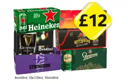 Londis Heineken, Thatchers Blood Orange, Guinness, Kopparberg, Strongbow Dark Fruits, Staropramen offer