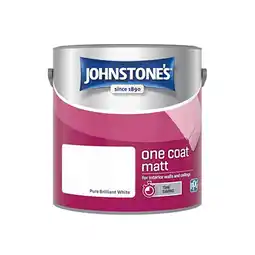 Asda Johnstone's One Coat Matt, Pure Brilliant White, 2.5L offer