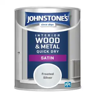 Asda Johnstone's Quick Dry Satin, Frosted Silver, 750ml offer