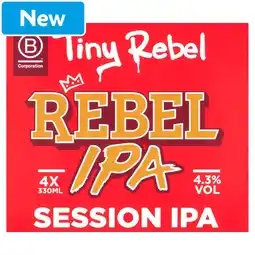 Morrisons Tiny Rebel Rebel IPA 4x330ml offer