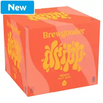 Morrisons Brewgooder Dripp Peach Fruit Beer 4x330ml offer