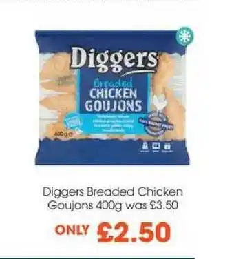 Centra Diggers Breaded Chicken Goujons 400g offer